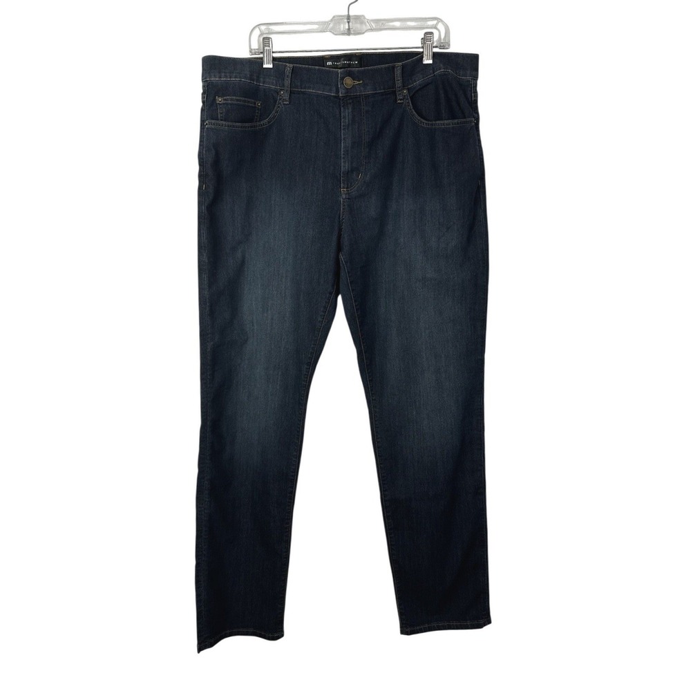 Travis Mathew Slim Straight Jeans Mens 38 x 32 Dark Stretch Golf Light Flex